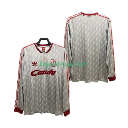 Billiga Fotbollströjor Liverpool 1989 1991 Retro Borta tröja Långärmad